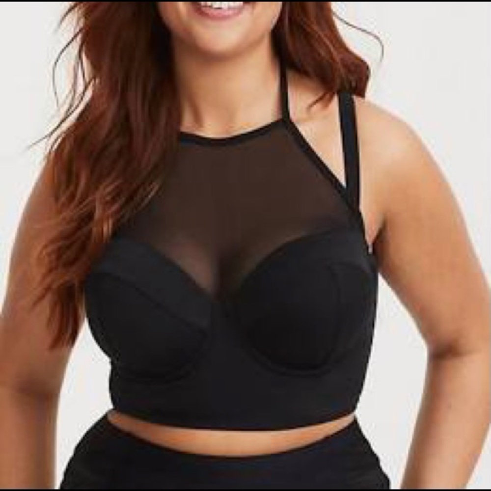 COPY - Black Torrid size 0 swim top
